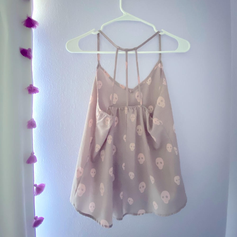 Pastel Goth Skull Tank Top - Picture 2 of 2